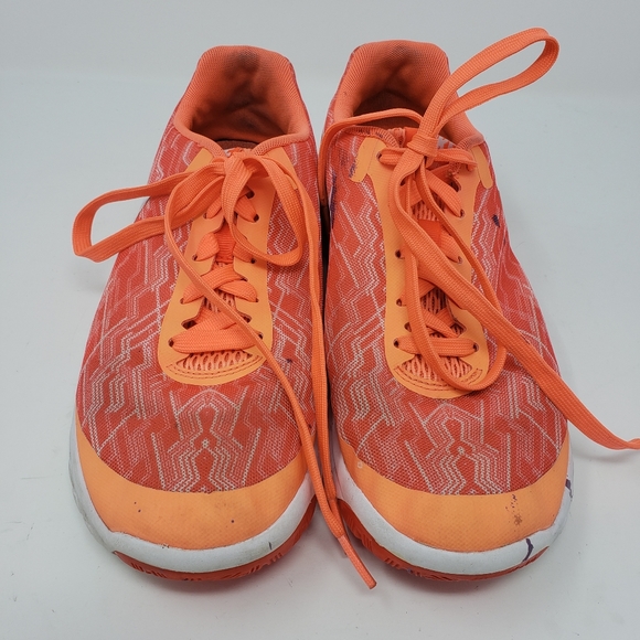 Nike Womans Size 7 Orange White Running Shoe FLAW Read Description - Picture 3 of 16